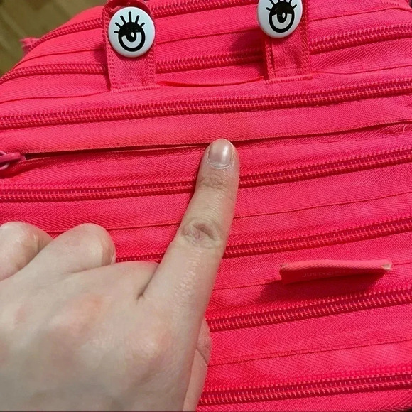 Zipit Zipper Monster Crossbody Bag Girls Small Pink Zip Top Adjustable - Picture 8 of 13